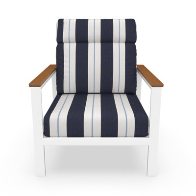 Townsend Metal Outdoor Lounge Club Chair With Sunbrella Cushion by Birch Lane