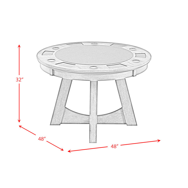 Powersville Arlmont & Co. 48'' 4 - Player Foldable Poker Table