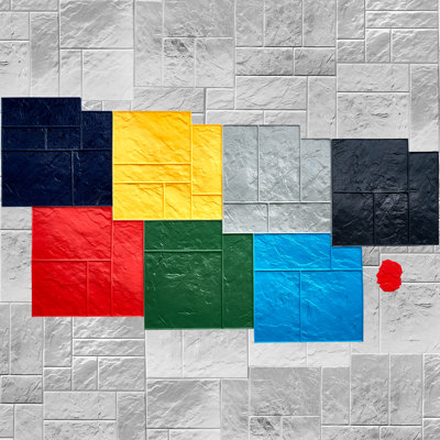 Tapis de tampons à béton 24 po 7 pièces