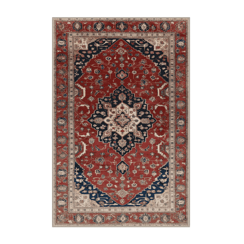 Tapis brun lavable à la machine, Rectangle de 5 pi x 8 pi