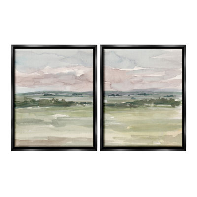 «Urban Landscape Watercolors» par Ethan Harper, ensemble de 2 reproductions sur toile flottantes