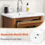Meuble-lavabo de salle de bain avec 3 tiroirs et lavabo en céramique - Armoire autoportante moderne, tiroir basculant