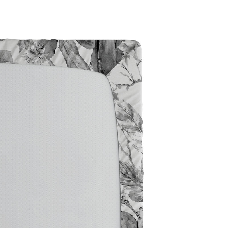 Ambesonne Cactus Fitted Sheet 2-Pack Boho Style Botanical Grey White, Queen Sheet Set