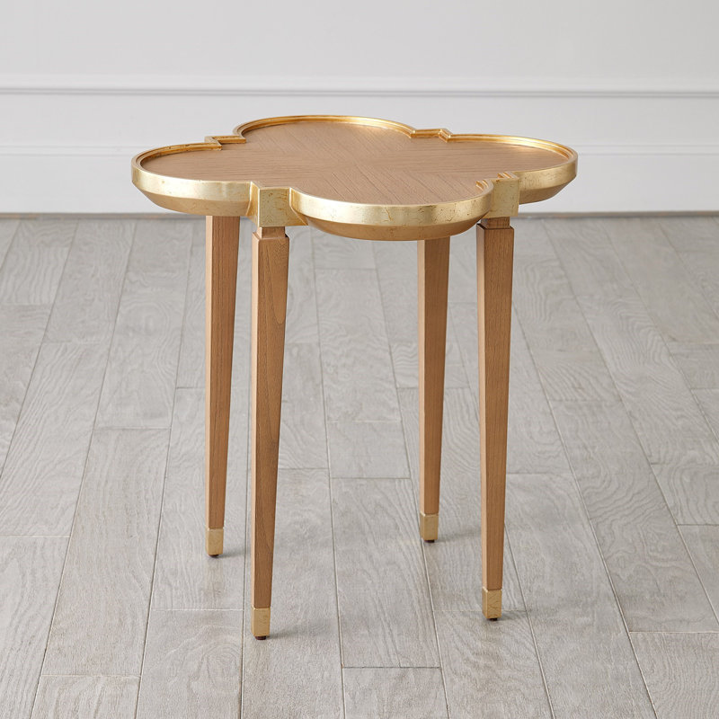 Quatrefoil Solid Wood End Table