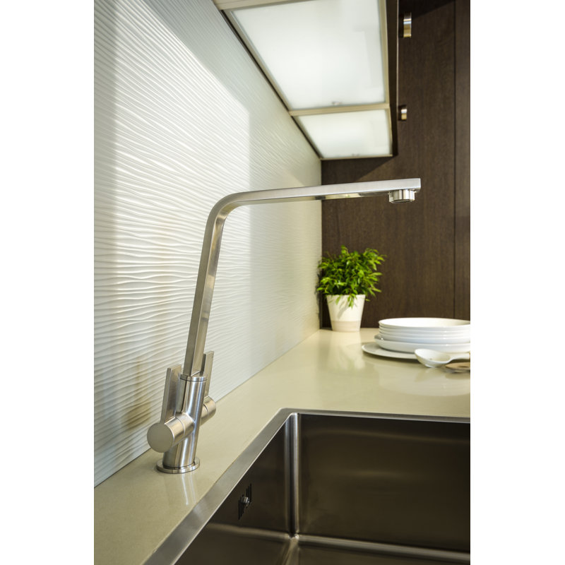 Abode Designs Linear Flair Kitchen Faucet, Brushed Nickel