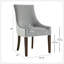 Chaise rembourrée Jackson - fumée, confort moelleux avec tissu bicolore durable et pieds en bois massif pour une salle à manger élégante