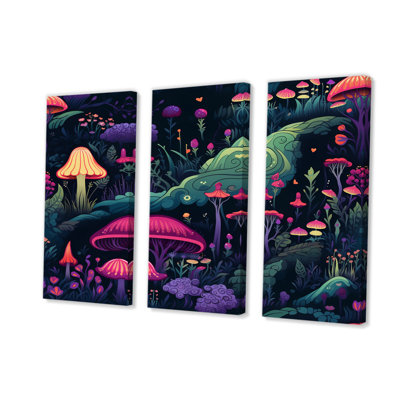 Ensemble de décorations murales Magical Mushroom Enchanted Forest I