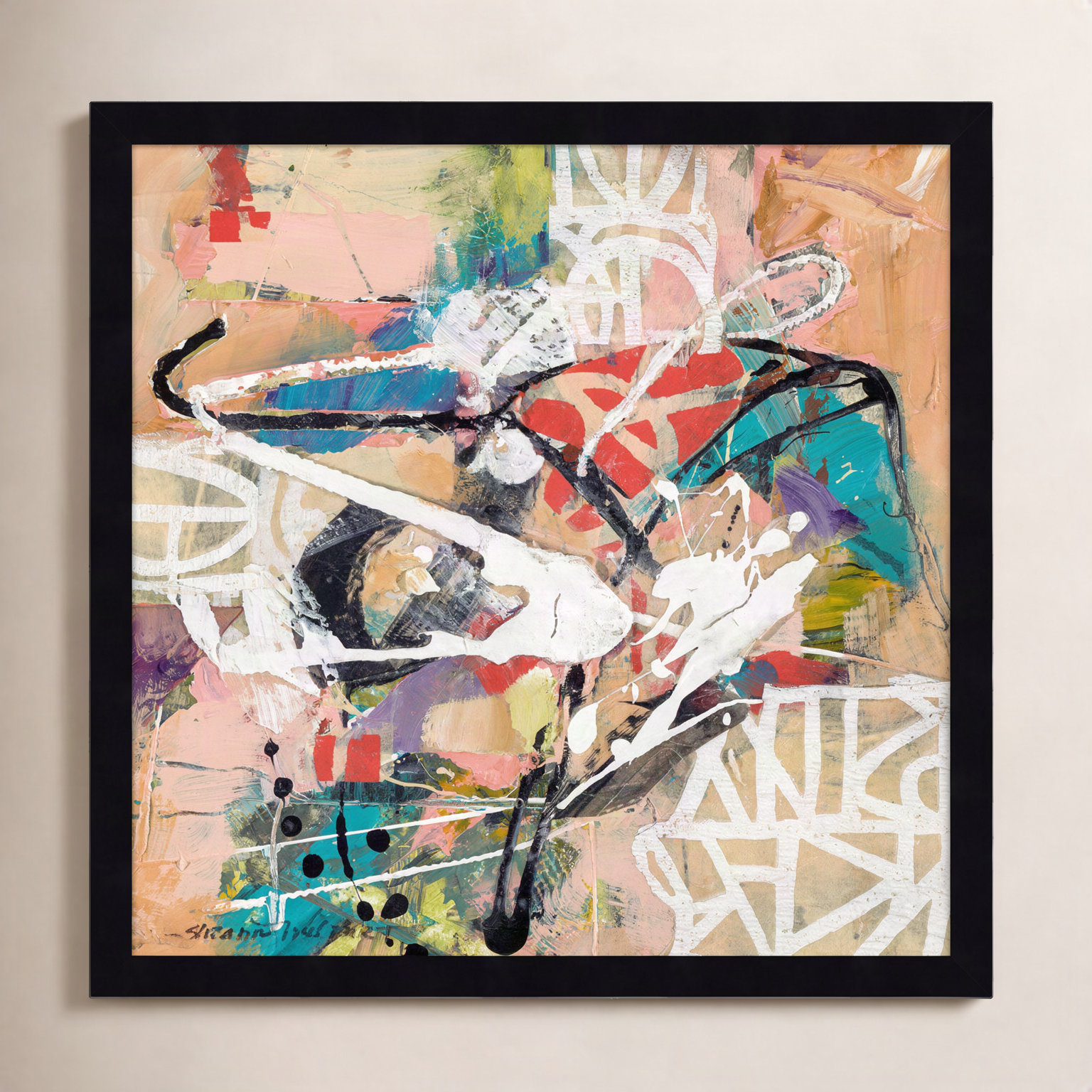 Sutter "Talk 2 Me" Print by Suzanne McCourt, 17" H x 17" W, Black