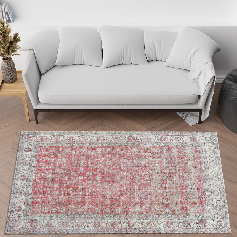 Handcrafted Bohemian-Inspired Print Soft Pile Rug with Intricate Geometric Design for Stylish Home Decor Accent