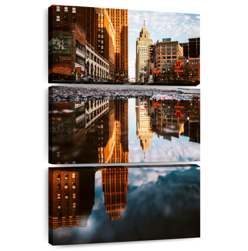 Masam Majestic Skyline de Détroit, H 50 po x l 32 po
