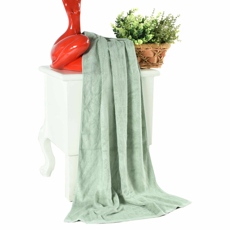 Gerwalta Cotton Blend Midweight Bath Towel, Green