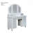 White Finish 1Pc Vanity Set W/ Stool 3-Sidded Mirror Storage Drawers Transitional Bedroom Furniture-33179450