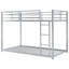 Lits superposés en métal peu encombrants, argent robuste avec style moderne pour les chambres compactes