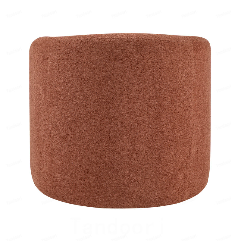 Fauteuil pivotant d'appoint en microfibre rembourré pour un confort optimal, mobilier moderne pour la maison, 1 pièce, style baril