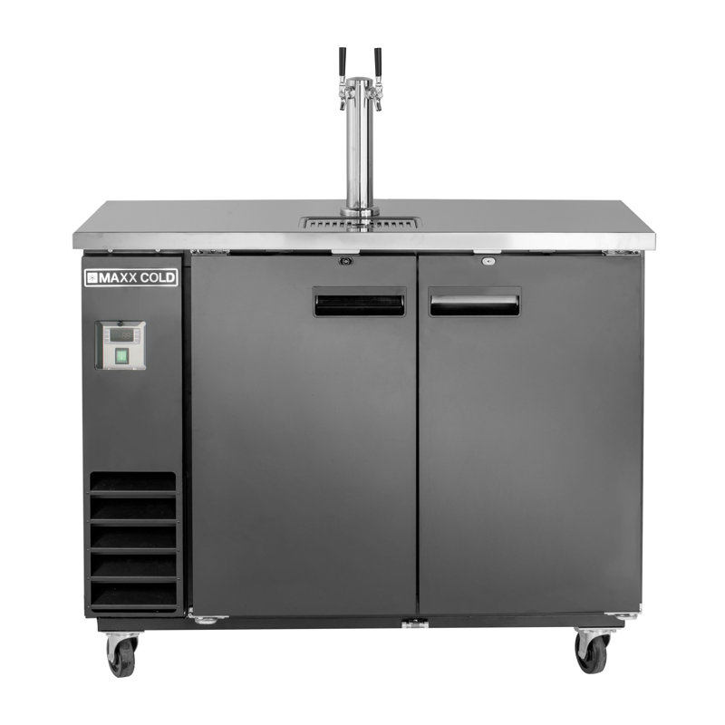 Maxx Cold 48" Beer Tower / Dispenser (297L) with Stainless Steel Top, Black
