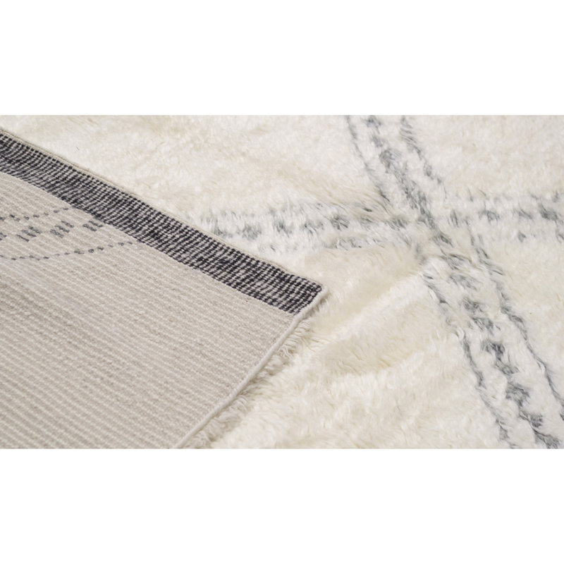 Moroccan Wool Geometric Area Rug, Rectangle 8' x 10'