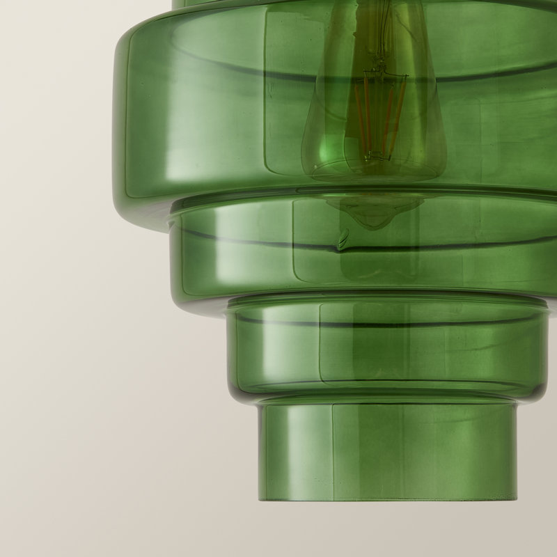 24.5cm H Glass Novelty Pendant Shade ( Slip-On ), Green