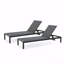 Ensemble de 2 chaises longues d'extérieur, noir MP2