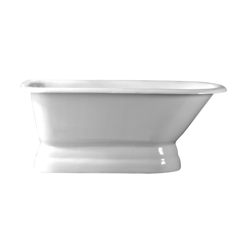 Chadwick 60.75'' x 30.37'' Soaking Cast Iron Bathtub