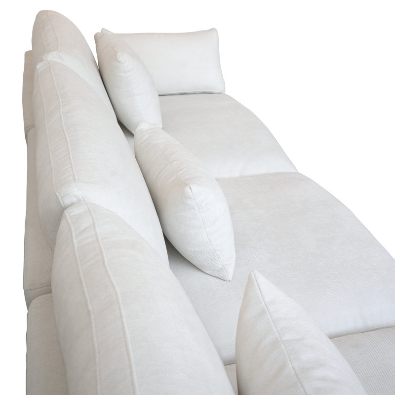 Kyna 119.29'' Slipcovered Sofa, White