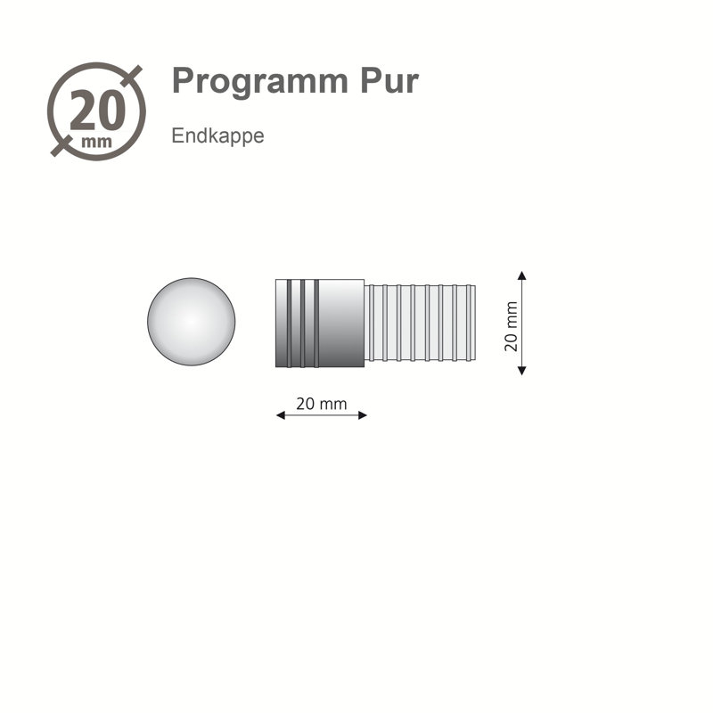 Cyr Metal And Plastic 2cm Finial, Silver