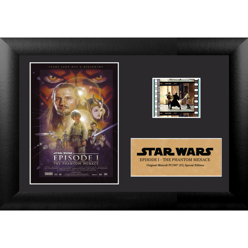 « Star Wars Phantom menace »-reproduction de photo sur bois encadrée