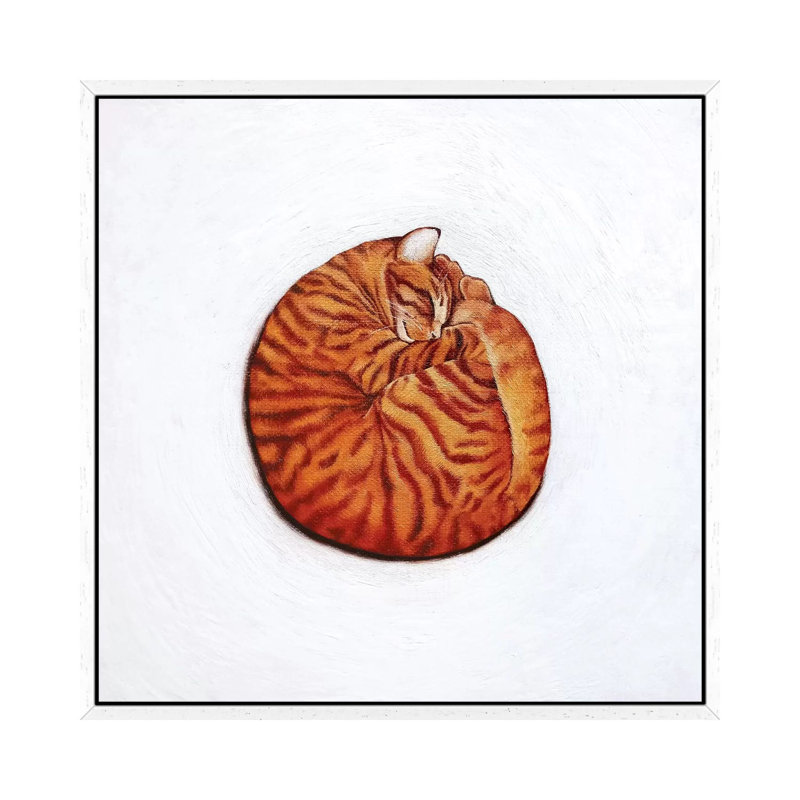 Round Peg by Vicky Mount - Painting on Canvas, White Framed, 66.04 cm H x 66.04 cm W
