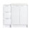 Meuble-lavabo autoportant de 36 po avec lavabo en résine, 1 armoire, portes et tiroir à fermeture en douceur, blanc brillant, contreplaqué, design contemporain, grand espace de rangement, style intemporel, matériau, agréable