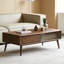 Table basse moderne et créative avec rangement en bois massif