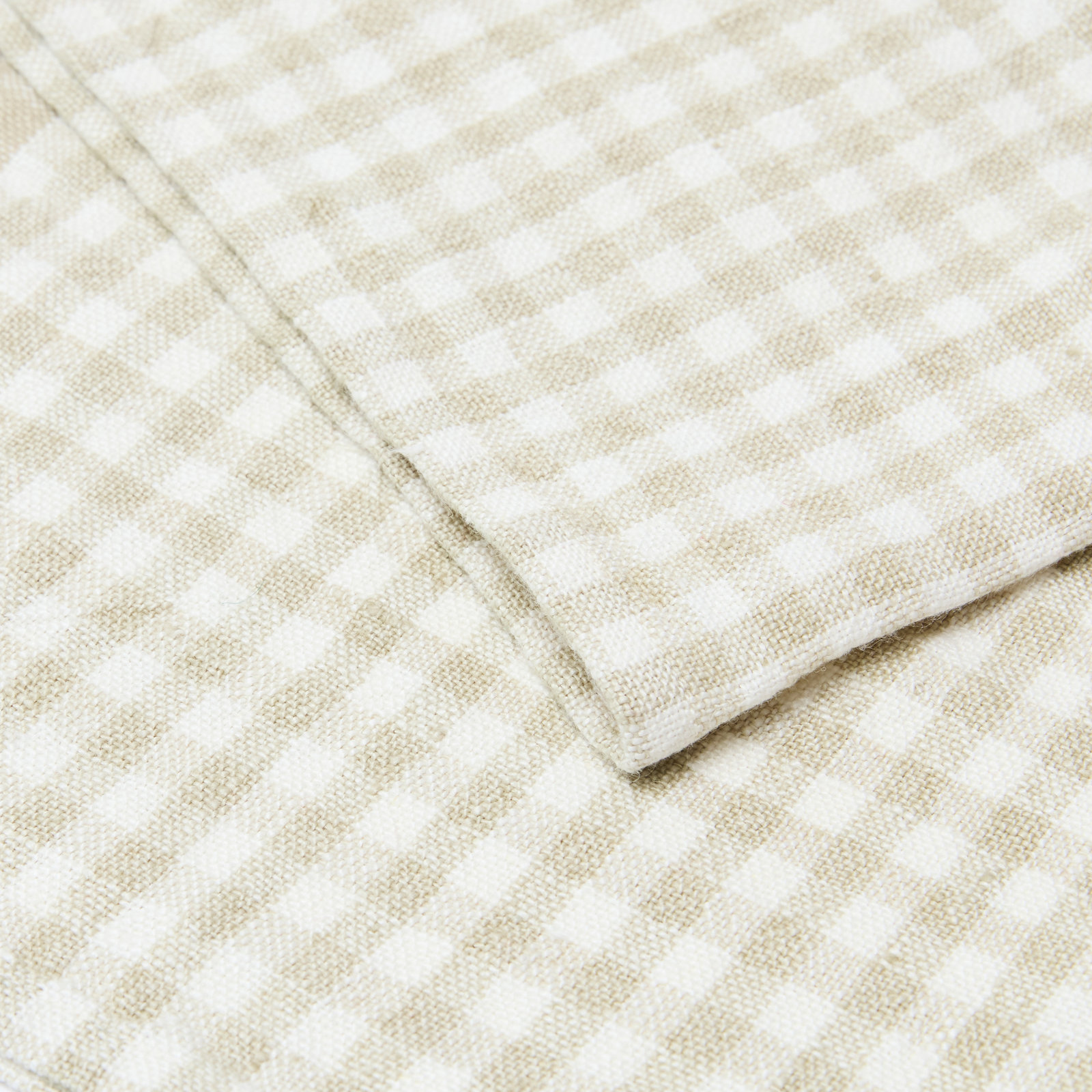 Reversible Linen Napkin, Linen with Ivory Trim