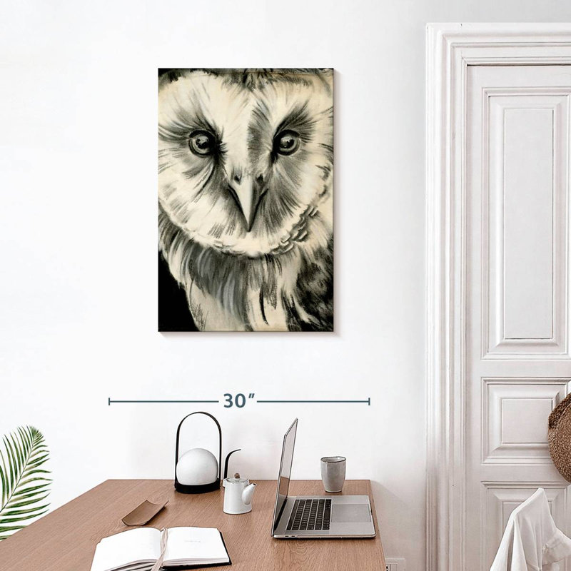 Brampt Charcoal Owl II, 30" H x 20" W