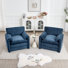 38.1''W Chenille Armchair Accent Chair Single Sofa Set Of Two For Living Room And Bedroom