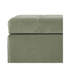 Repose-pieds rectangulaire en velours avec repose-pieds