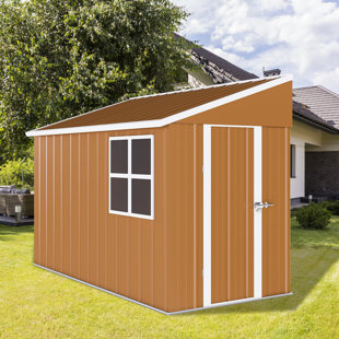 8x4 Ft Outdoor Garden Shed With Double Doors And Ventilation