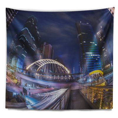 Photographie modern bridge cityscape tapisserie