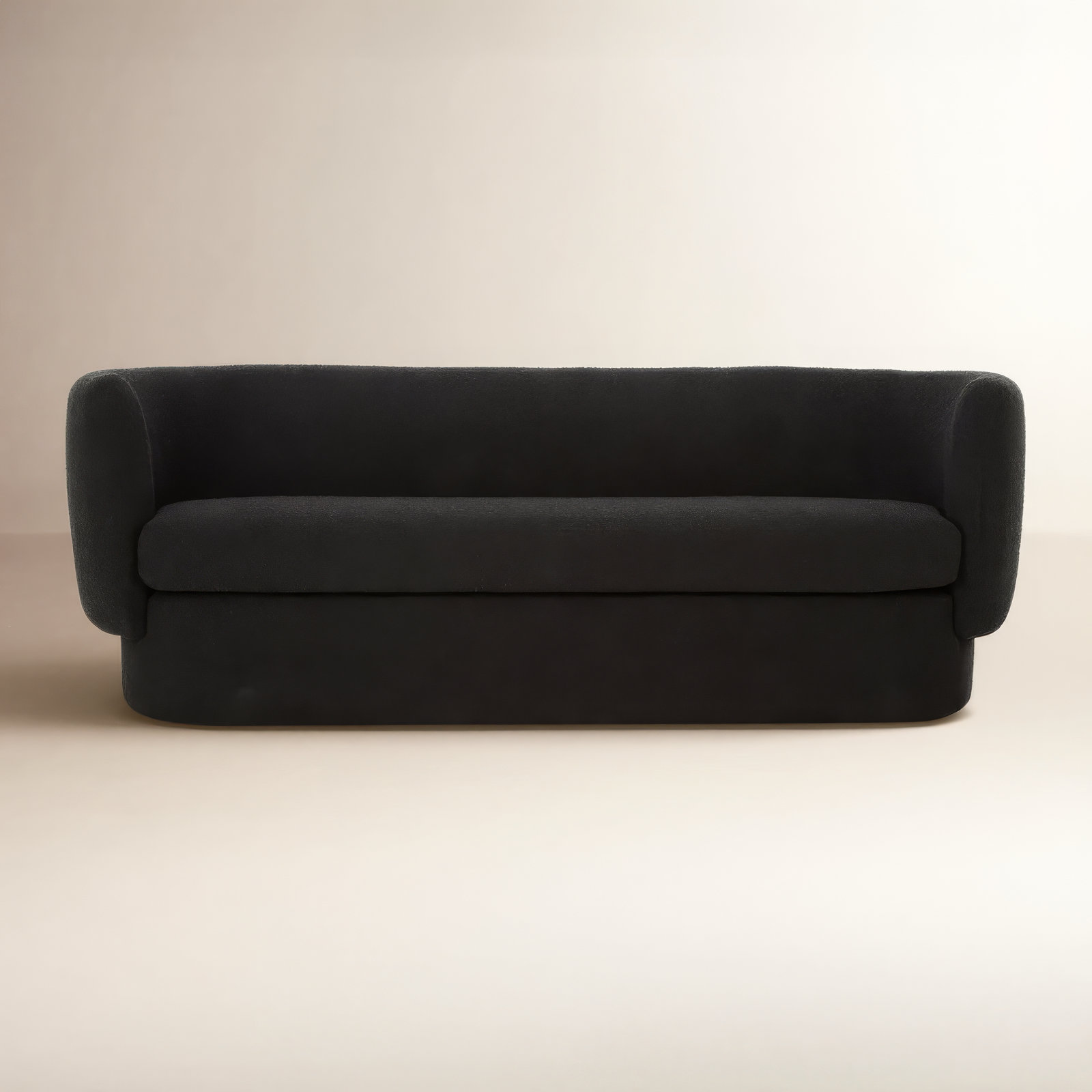 Atla 84" Sofa, Maya Black Boucle