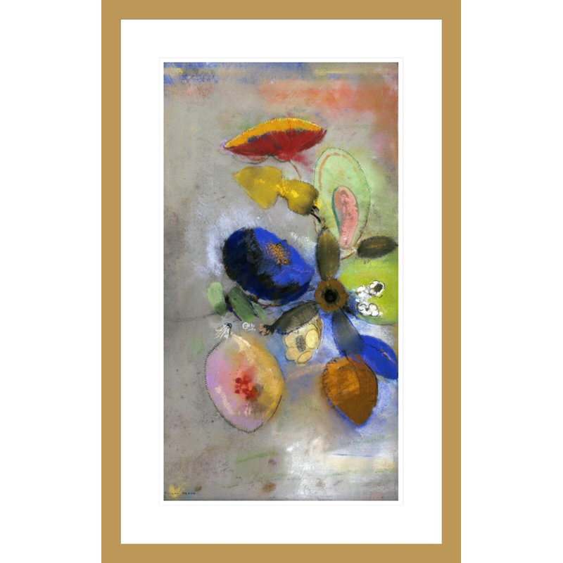 Fleurs par Odilon Redon - Impression sur toile, H 29,5 po x l 18,81 po