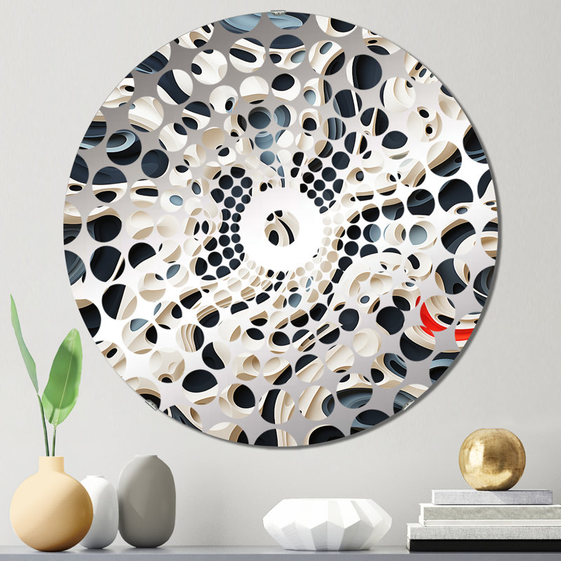 Gatta - Miroir décoratif à cercles concentriques, 23,6 po x 23,6 po