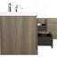 Meuble-lavabo flottant 60 po avec lavabo, meuble-lavabo mural moderne 60 po avec lavabo à surface solide, deux lavabos et tiroirs à fermeture en douceur, gris cendré
