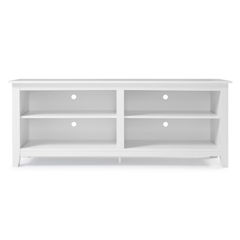Meuble télé avec rangement ouvert Sunbury, Blanc, 58"