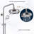 Brushed Nickel Exposed Shower Faucet Set Rain Shower System Fixture Wall Mounted