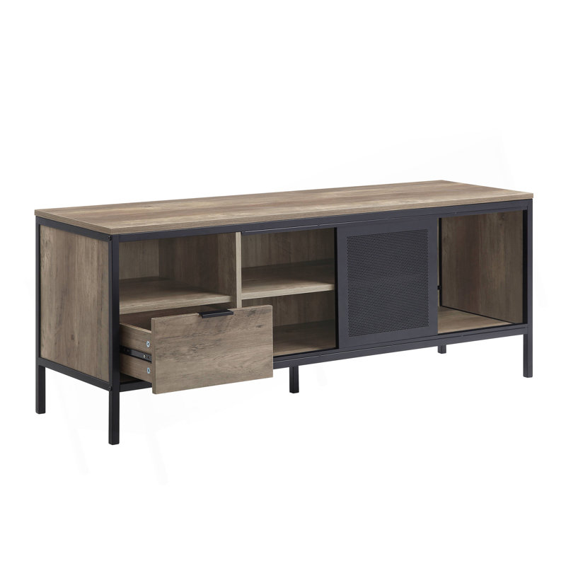 Versatile Rustic TV Stand With Multiple Compartments For Enhanced Storage