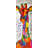 Abstract Colorful Giraffe - Paint Splash Canvas Art | Home Decor