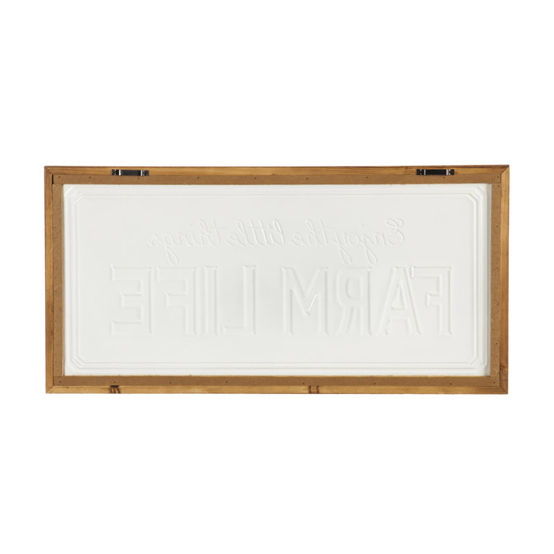 Décoration murale en métal et bois en bois de la petite vie