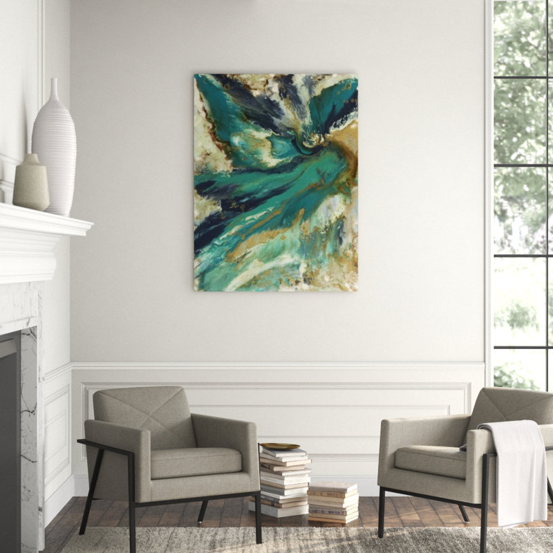 Taking Flight Print by Blakely Bering, 45" H x 30" W, Frameless Print - Hand Embellishment Gold