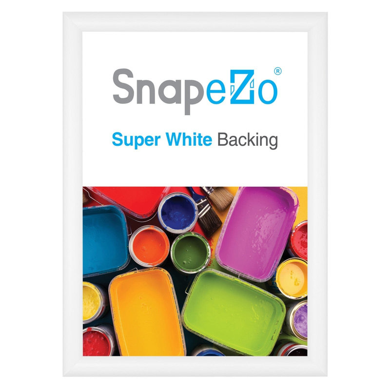 Cadre photo en métal Sleek Series, Blanc, L 16,5 po x H 23,4 po