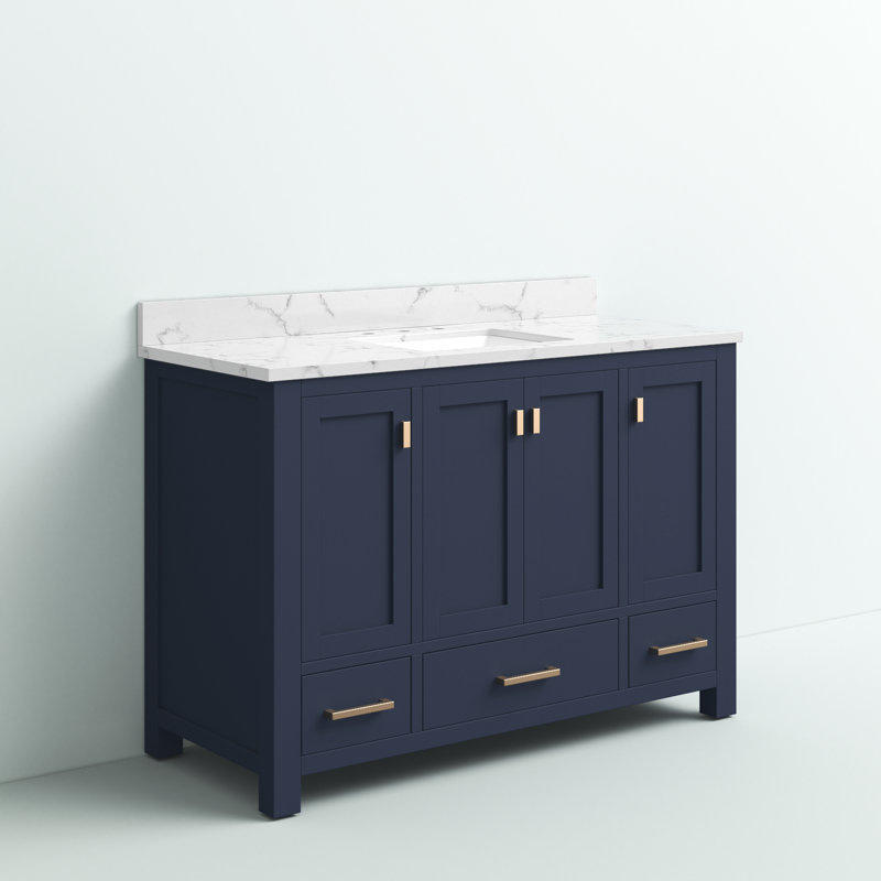 Souther 48" Single Bathroom Vanity Base Only, Navy Blue