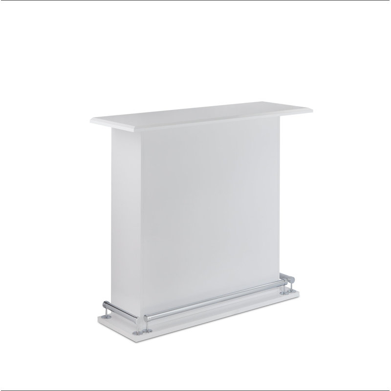 White High Gloss 6-Shelf Bar Table
