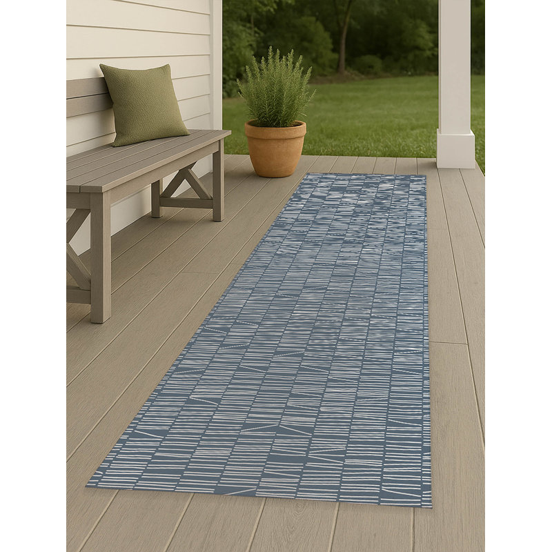 Bookcase Non-Slip Outdoor Rug, Runner 2'6" x 8'