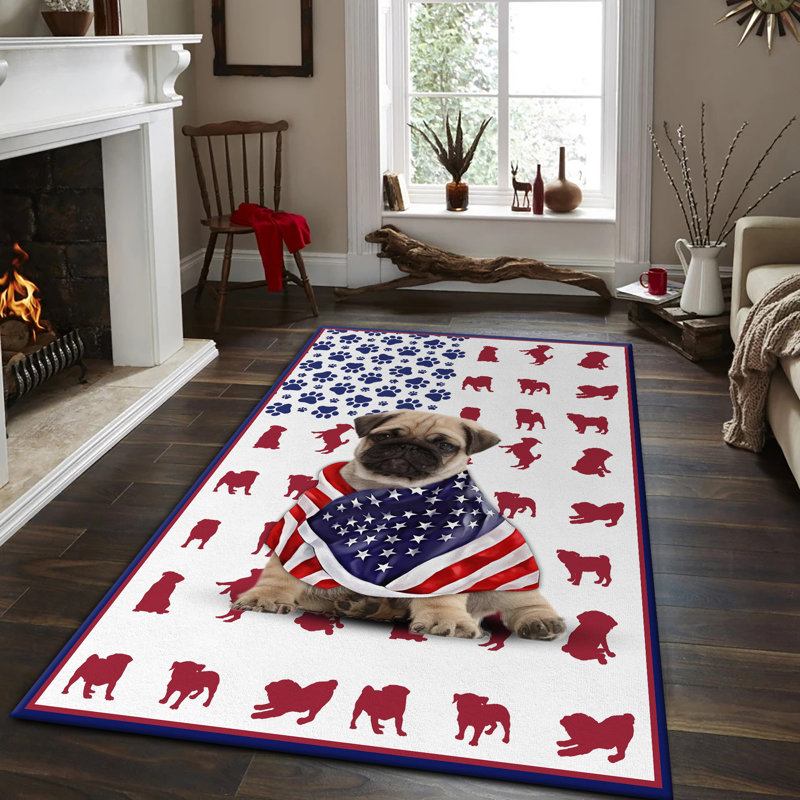 Tapis rouge / bleu / brun en polyester noué à la main 2 pi x 3 pi